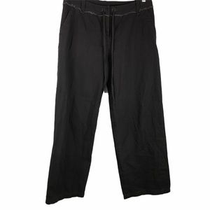 Sun dance Wide-leg Drawstring Cotton Pants